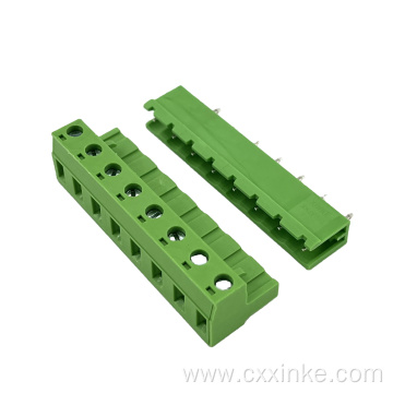 7.62MM pitch plug-in PCB terminal block male and female connector opening right angle